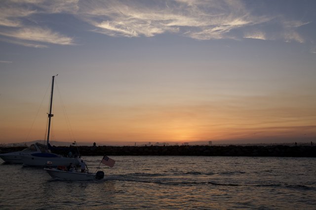 Patriotic Sunset Sailing