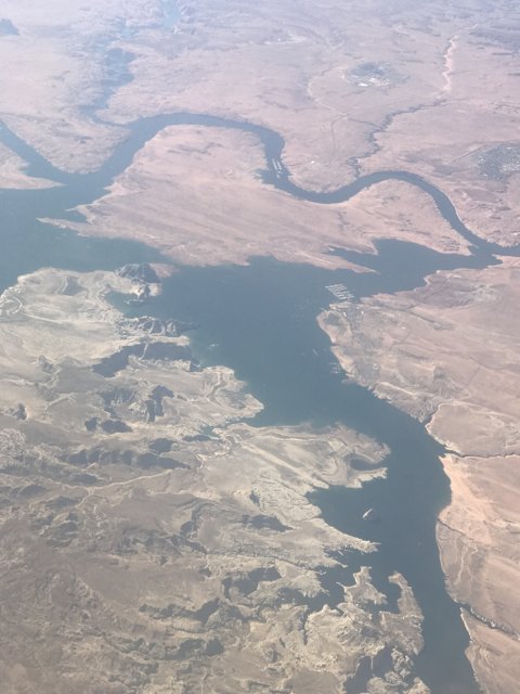 Aerial View of Lake Mead and the Colorado River