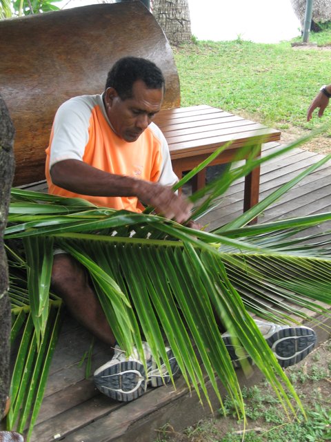 Crafting a Traditional Palm Leaf Basket