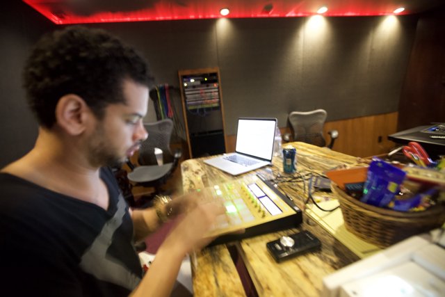 Laptop Work in the Recording Studio