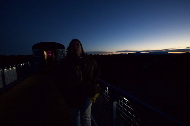 Twilight Moment at Outdoor Concert Venue Railing