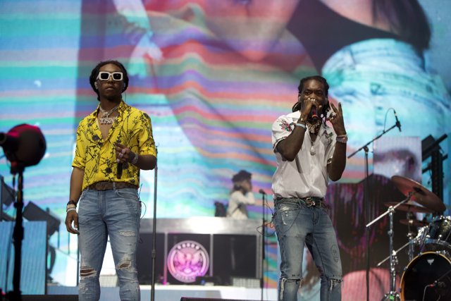 Offset and Music Band Rock the Stage at Coachella 2017
