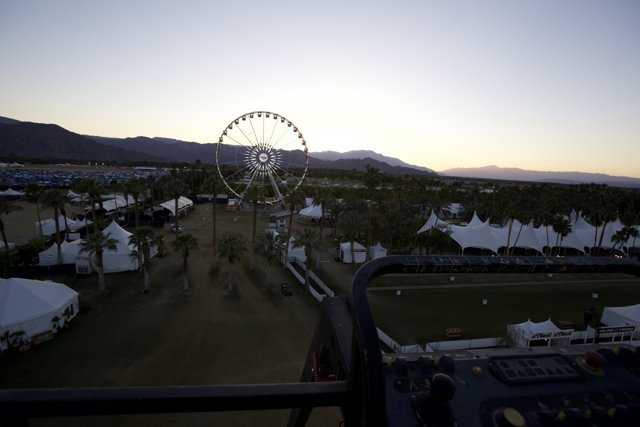 Helicopter Views of Coachella's Ferris Wheel