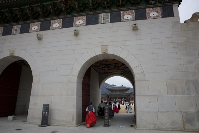 Scarlet Solitude at the Korean Archway