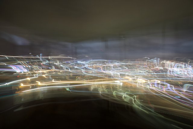 Illuminated Urban Nightscape