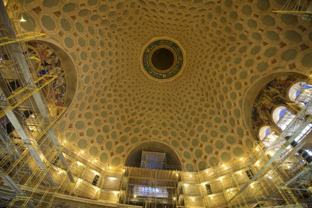 Illuminated Dome in a Sacred Space