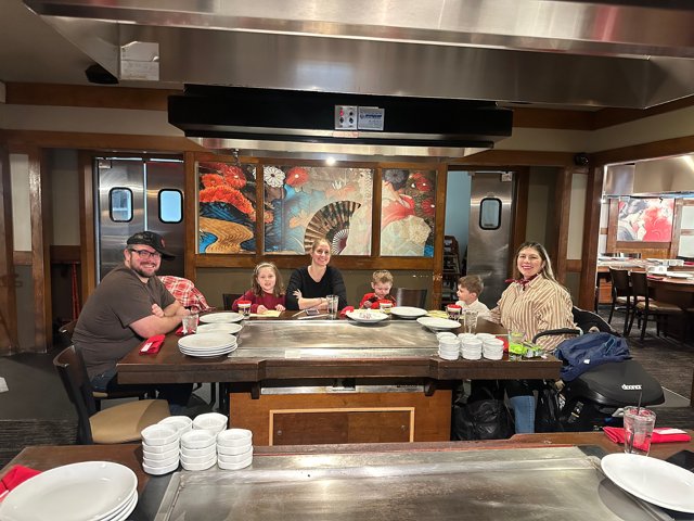 Family Dinner at the Hibachi Table