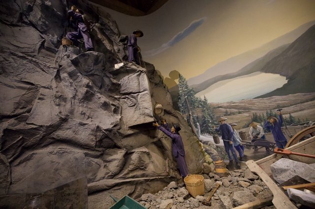 Chinese Railroad Workers Museum Diorama Display