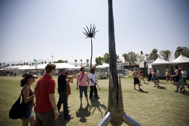The Towering Metal Sculpture at Coachella