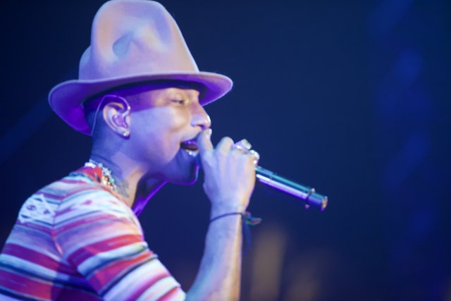Pharrell Williams Rocks Cowboy Hat at O2 Arena