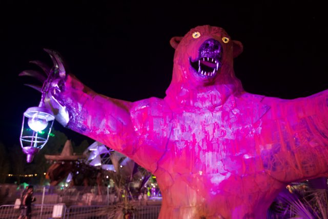 Purple Bear Statue at Coachella