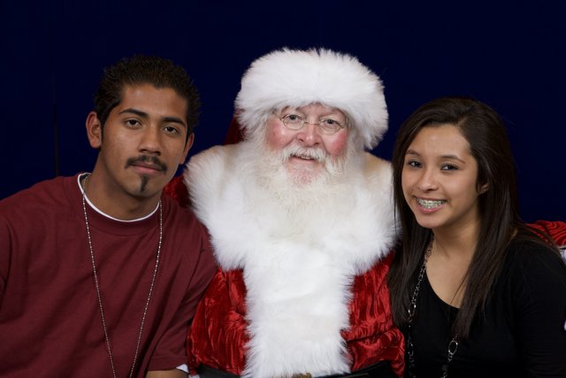 A Festive Trio with Santa