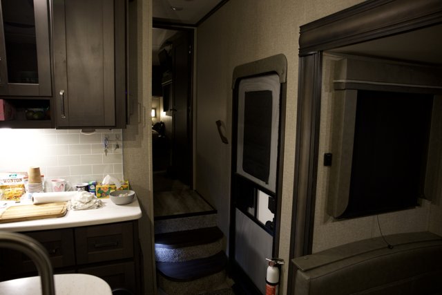 Compact Comfort: Inside a Modern Mobile Home Kitchen