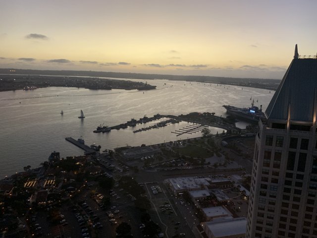Aerial View of San Diego's Waterfront Cityscape