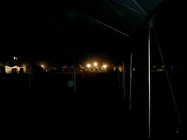 Illuminated Shelter in the Night