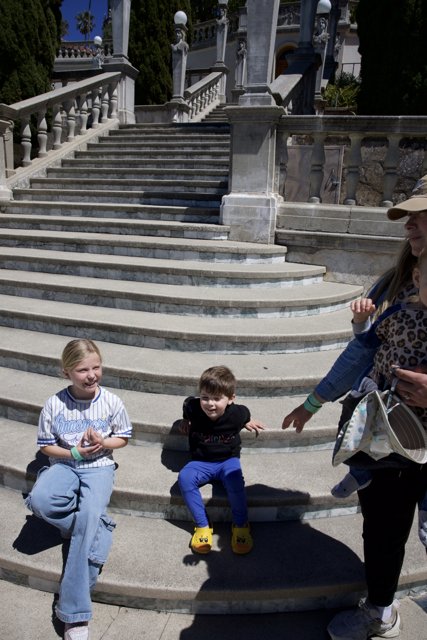 Historical Steps and Playful Smiles