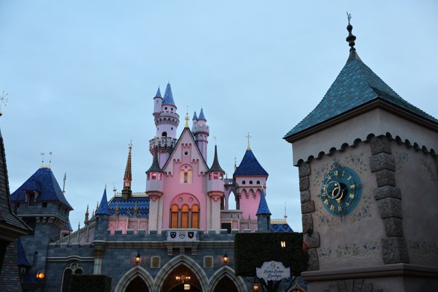 Twilight at the Enchanting Clock Tower Castle