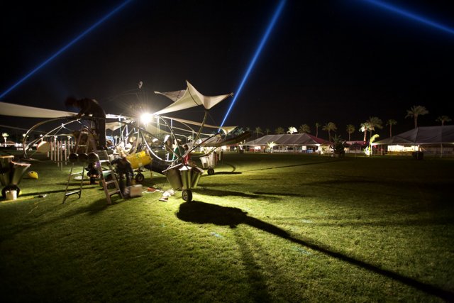 Nighttime Relaxation on the Grass at Coachella
