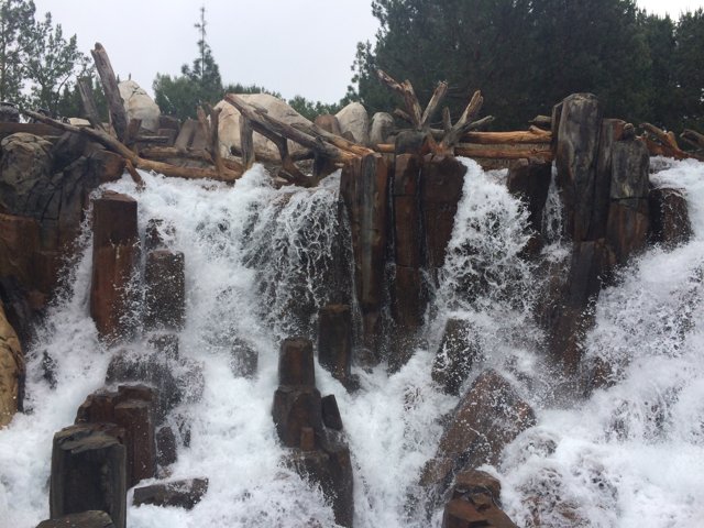 Frozen Waterfall in Disney California Adventure Park