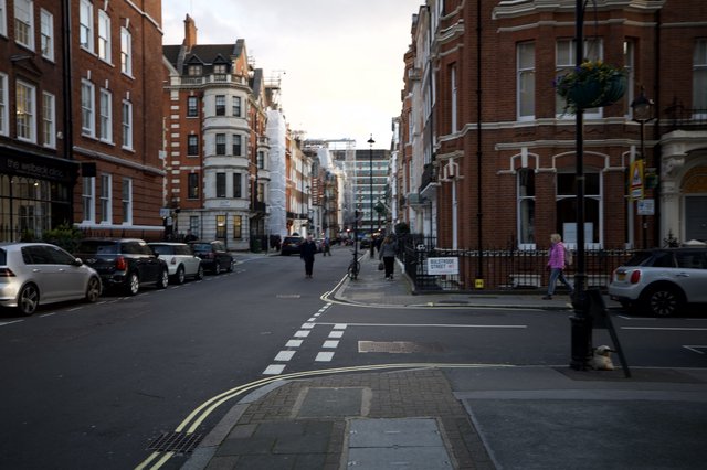 Quiet Morning on a London Street Intersection