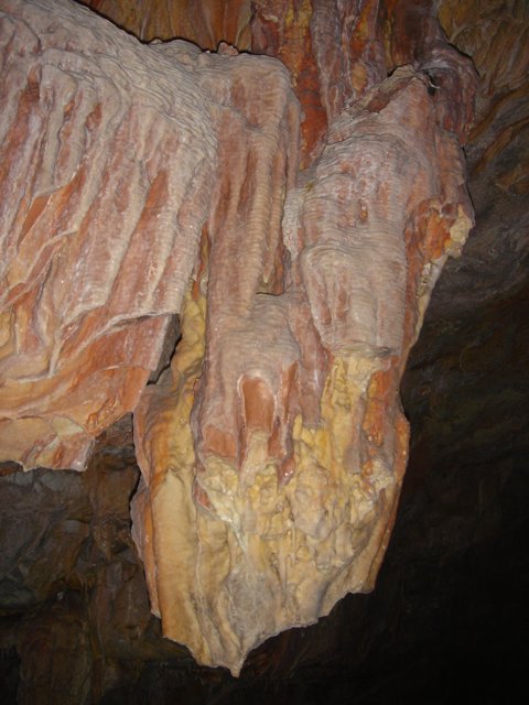 Majestic Rock Formation in Cave