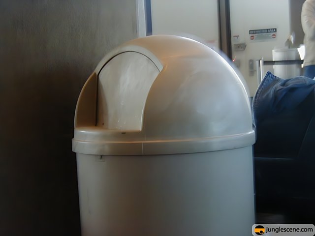 Tin Trash Can with Lid