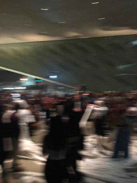 Blurry Crowd in Terminal Station