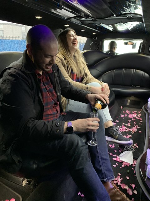 Luxury Ride with Fashionable Couple