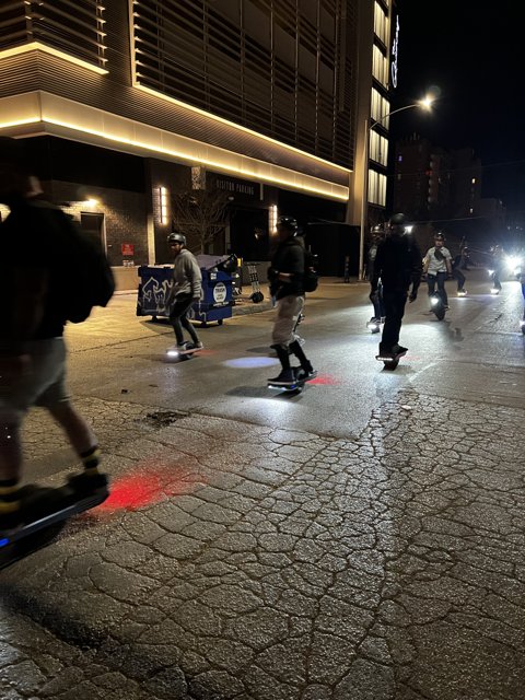 Night Skating Fun in Urban Austin