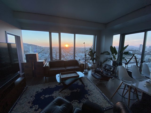 Sunset View from the Living Room