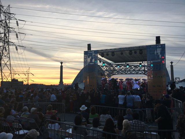 Sunset concert in the city
