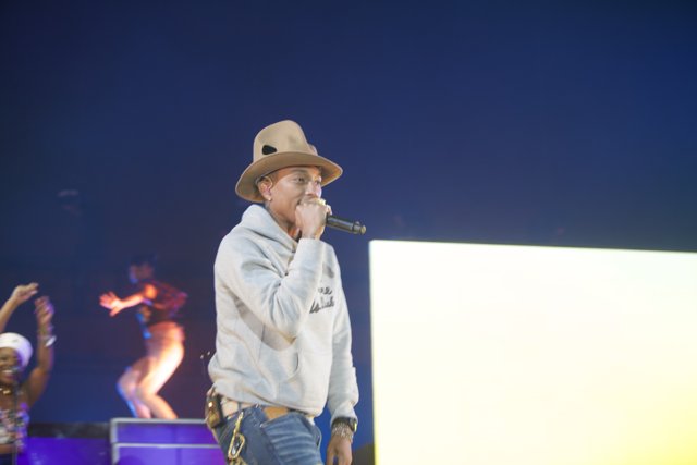 Pharrell Williams Rocks the Cowboy Look on Stage