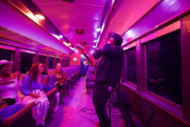 Live Blues Performance on Vintage Train Car