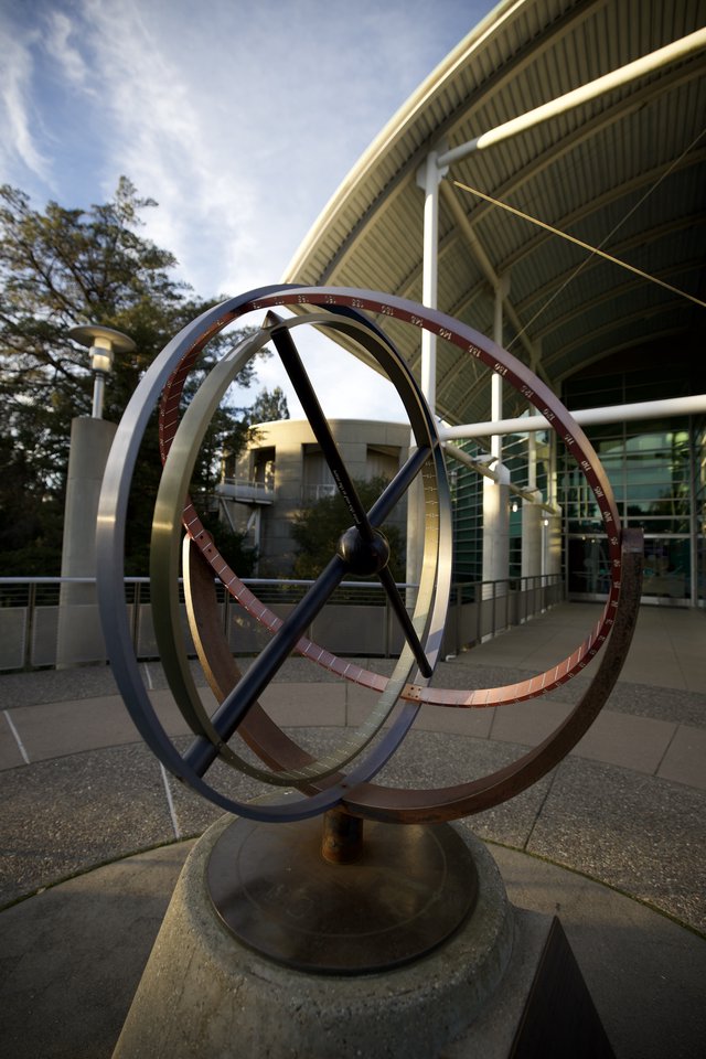 Modern Armillary Sphere Sculpture at Chabot Space Center