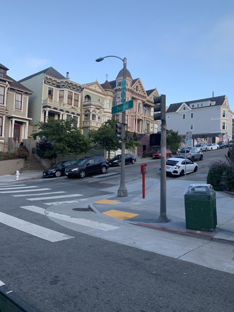 Busy Intersection in Alamo Square