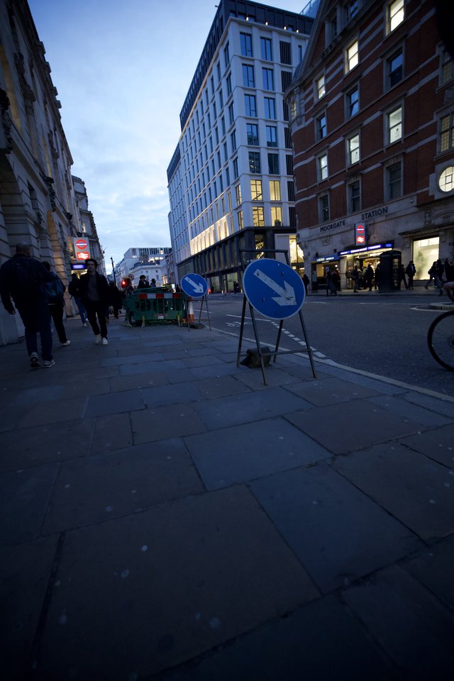 Evening Rush Near Moorgate Station in London