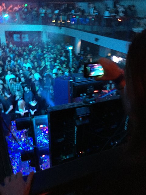 Crowd Captured at Night Club Concert