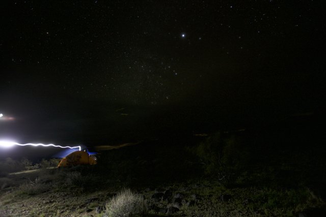 Nighttime Camping under the Stars