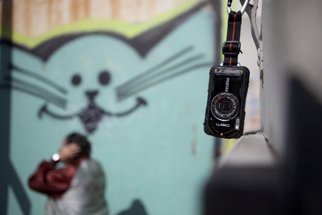 Wall-mounted Camera Ready for Action