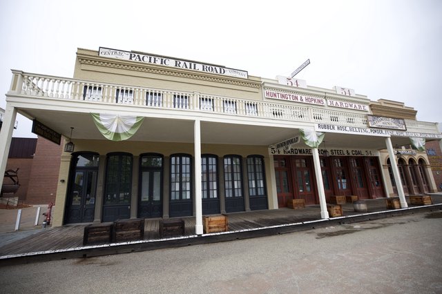 Historic Central Pacific Railroad Company Facade Replica