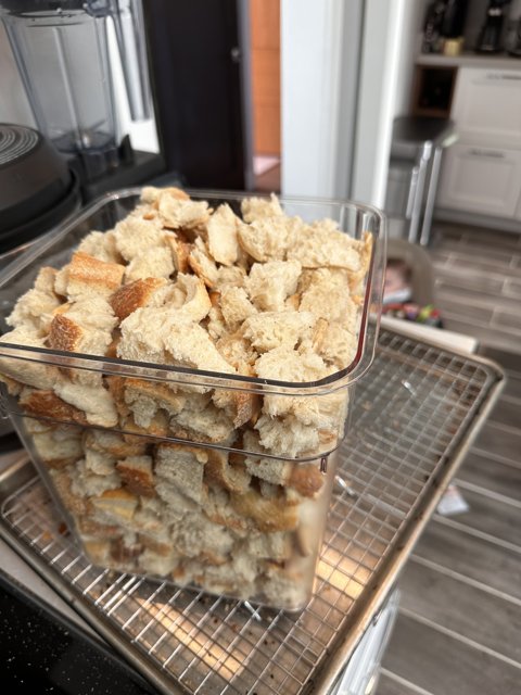 Breadcrumb Container on a Rack