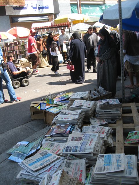 The Busy Newsstand