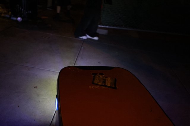 Orange Hoverboard Glows at Wobbleland Festival Night