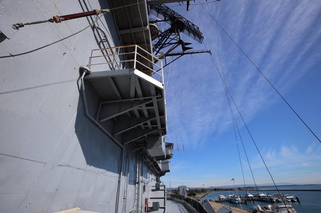 USS Hornet Aircraft Carrier Command Tower and Marina