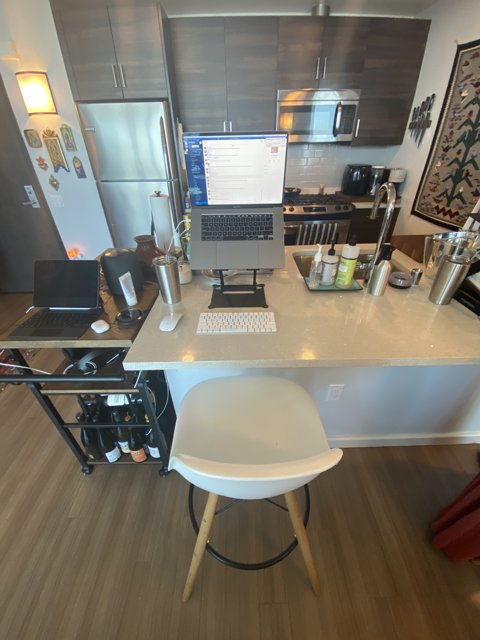 Productivity Hub in a Kitchen