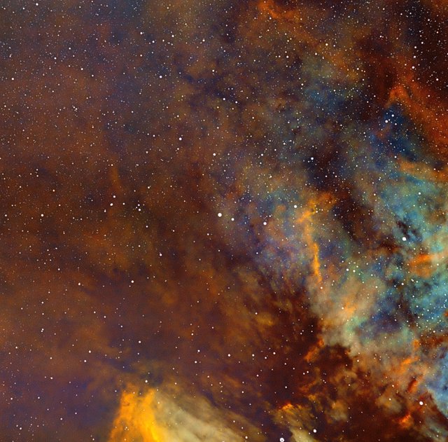 IC 5070 Pelican Nebula - Mosaic Section in SHO Palette