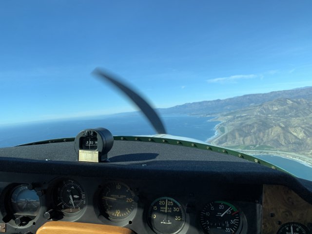 Flying over the hills