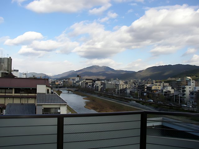 Cityscape View of Kyoto from Balcony