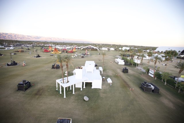 Aerial View of Coachella Camping