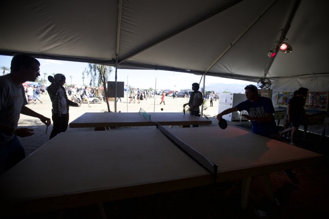 Ping Pong Fun in Coachella Tent